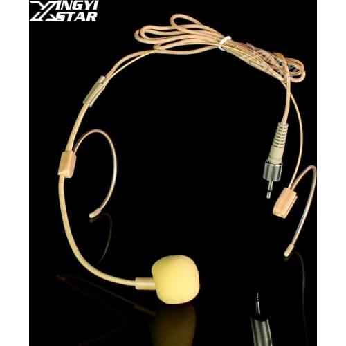 Invisible 3.5mm Jack Screw Lockable Headworn Headset Microphone Condenser Mic For UHF Wireless Microphones Beltpack Transmitter