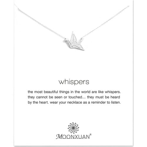 Crane Charm Sliver Chain Necklace Women Jewelry Choker Collares De Moda 2019 Collier Collar Kolye Ketting Chains Femme Wholesale