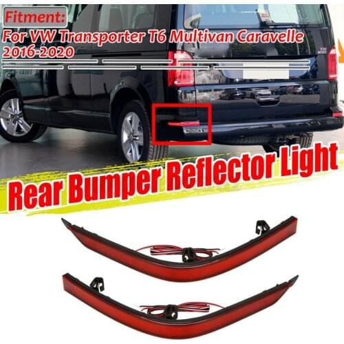 2X LED Rear Bumper Reflector Tail Led Light Brake Stop Lights Reversing Lamp for T6 Tranporter Multivan Caravelle