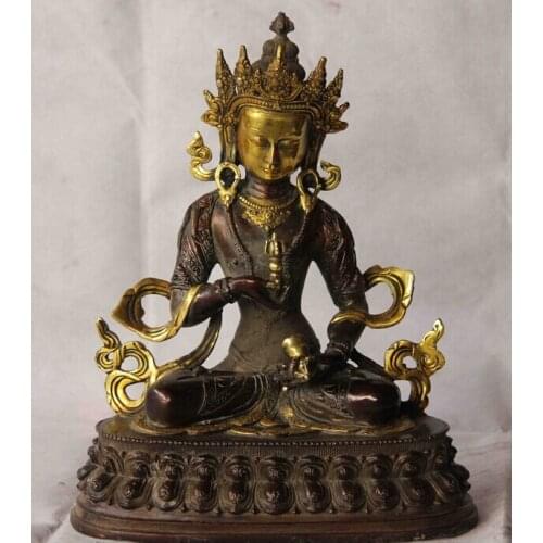 Song voge gem S0948 Tibet Buddhism Bronze Copper gild Vajradhara Vajrasattva Bodhisattva Statue