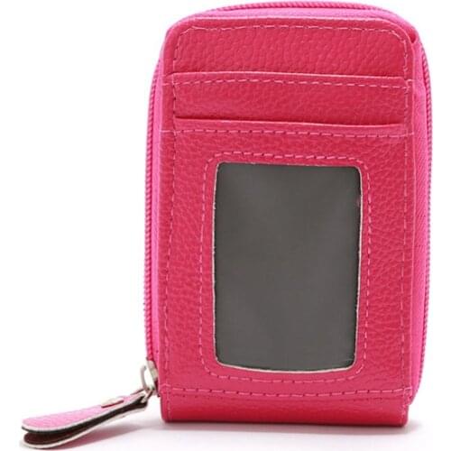 Practical And Beautiful Ladies Clutch Korean Womens Short Card Case Oil Leather Organ Card Case Vertical Version Fast Delivery