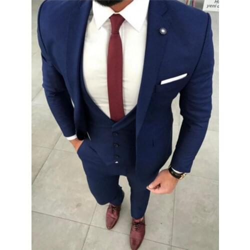 Slim Fits Mens Dinner Party Prom Dress Handsome Groom Tuxedos Wedding Blazer Business Suits (Jacket+Pants+Vest+Tie) K:2114