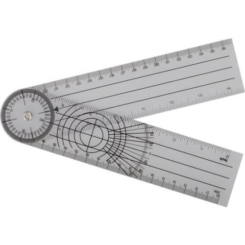 Professional 360 Degree Multi-Ruler Goniometer Angle Spinal Ruler