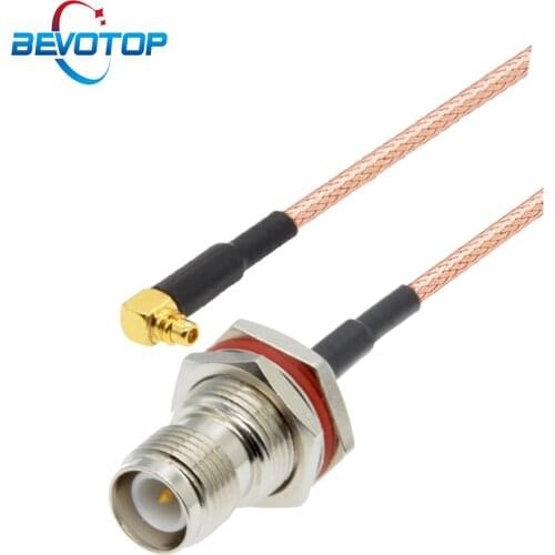 RP TNC Female Bulkhead to MMCX Male Right Angle Plug Adapter Cable RG316 Pigtail PCI WIFI WLAN Antenna Extension Coax Jumper
