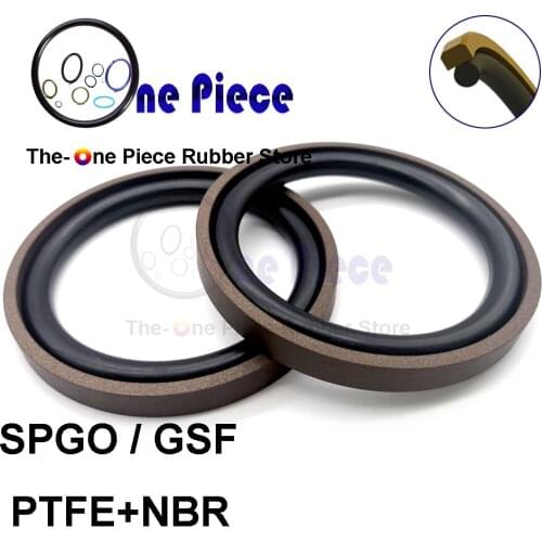 SPGO Glyd ring SP 55 / 60 hydraulic seal Piston compact seal PTFE /Bronze /NBR Orings GSF PTFE+NBR Gasket