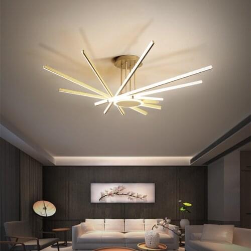 LED Suspension Chandeliers Modern for Living Room Loft Kitchen White Black Multi-Heads Branch Ceiling Pendant Lamp Bedroom Light