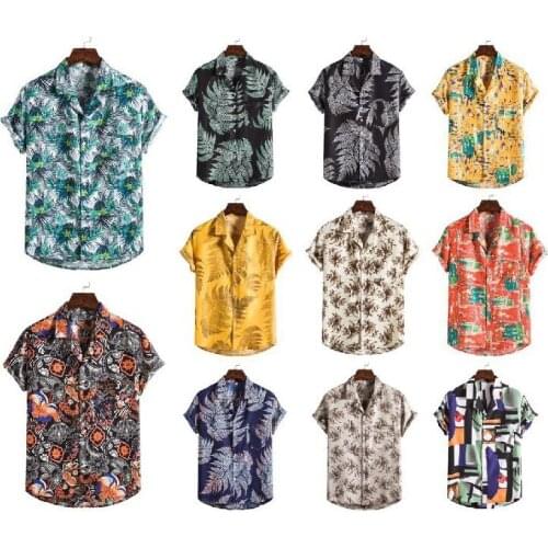 YIKUO Men's Beach (Hawaiian) Shirts