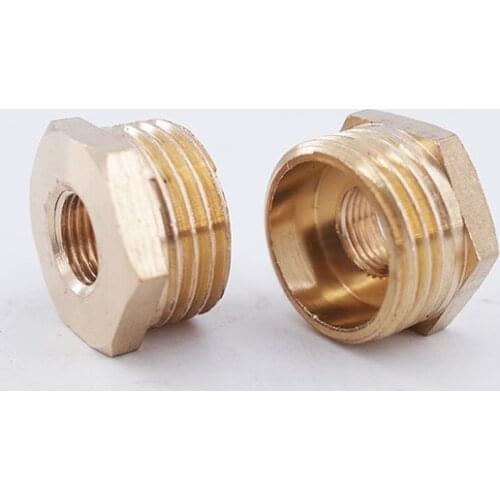 10pcs a lot Brass plumbing water conduit fitting 1/8 1/4 7/16 1" male to female BSP thread union butt connector copper adapter