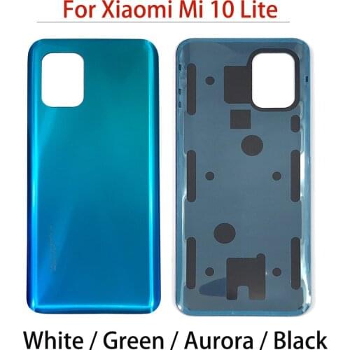 20Pcs/Lots For Xiaomi Mi 10 Lite Back Cover Battery Glass Rear Door Housing With Adhesive Tape Mi10 Lite Rear Battery Back Cover