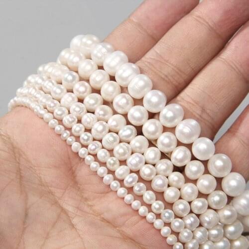 3-9MM Natural Freshwater Pearl Beads High Quality Potato-shaped Punch Loose Beads for Make Jewelry DIY Bracelet Necklace Earring