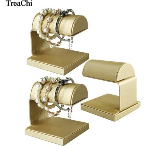 3pcs/lot Gold Leather Bracelet Jewelry Holder Rack Bead Chain Anklet Watch Jewelry Display Storage Stand for Bracelets