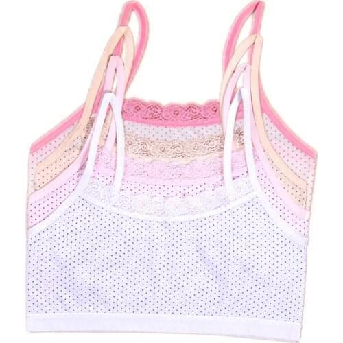 5PCS Lace Bras for Girls Spot Summer Thin The Bra Small Young Girl Bra Clothes for Training Childrens Bra Childs Undewear