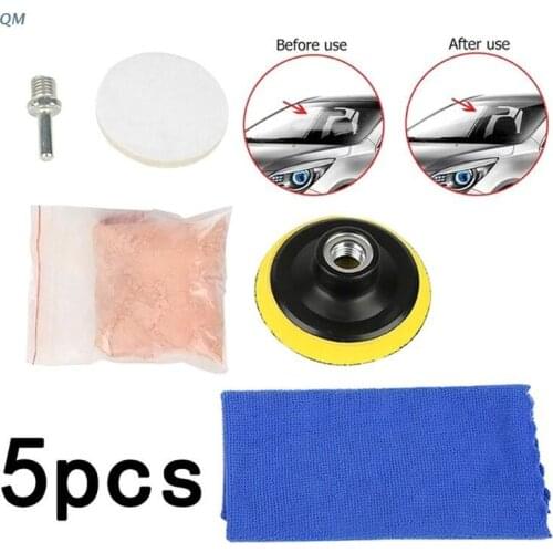 5pcs Car Polish Glass Windshield Polishing Kit Scratch Removal Auto Window Glass Polished Remover Repair Tool 13MF