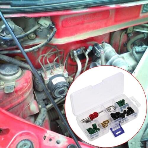 71pcs/lot Auto A/C Maintain Suit Vehicle Air Condition Assortment Rubber Sealed Ring Valve Core with Remove Kit Tools Set