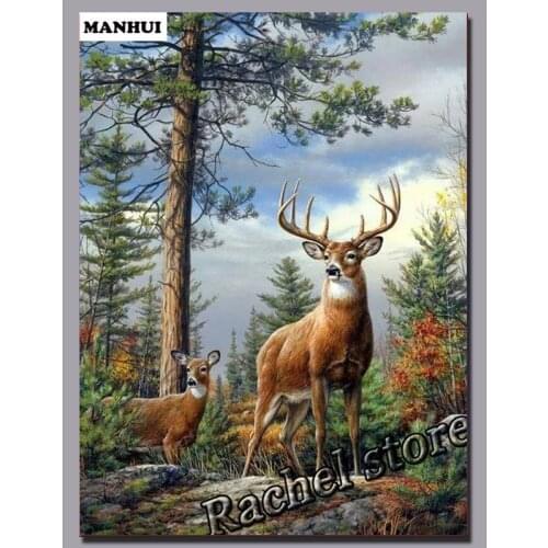 Diamond Embroidery Diy Diamond Painting Cross Stitch Kits Diamond Mosaic Deer Full Square Diamond Embroidery FB055