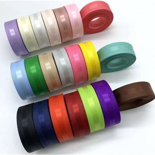 5yards/lot 5/8'' (15mm) High Quality Grosgrain Edge Satin Ribbon For Hair Bow Party Christmas Wedding Decoration Ribbon