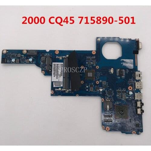 Free shipping For CQ45 2000 Laptop motherboard 715890-501 715890-601 715890-001 6050A2498701-MB-A02 100% working well