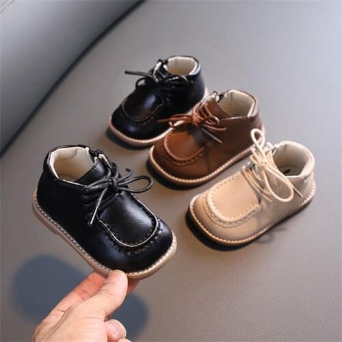 AOGT 2021 Autumn Baby Boots Microfiber leather Baby Boys Girls Martin Shoes Comfortable Soft Non-Slip Infant Boots T21151