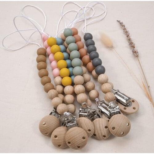 Baby Silicone Pacifier Chain Dummy Clip Children Stroller Chain Teething Toy BPA Free Baby Accessories