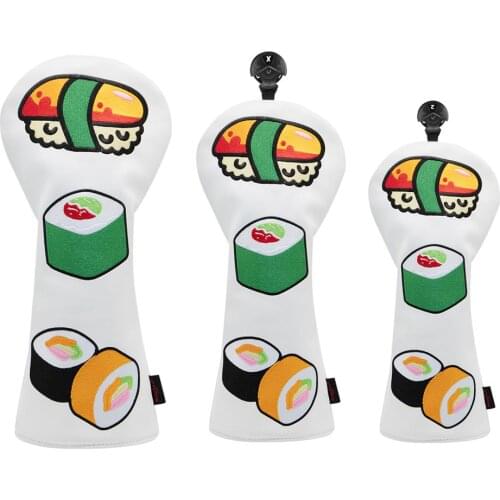 Golf Club Headcover Set,Sush Driver Covers Fairway Wood Cover Hybrid Cover Leather Golf Wood Cover for Driver Fairway Hybrid