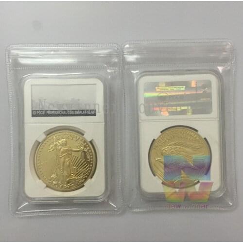 PCCB Case 1933 United States OF AMERICA Statue Of Liberty Twenty Dollars Saint Gaudens Double Eagle with motto Brass Metal Coins