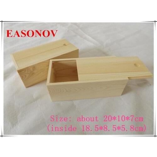 EASONOV 20*10*7cm Rectangular pull-out wooden box Fine small wooden box jewelry storage box wooden gift box