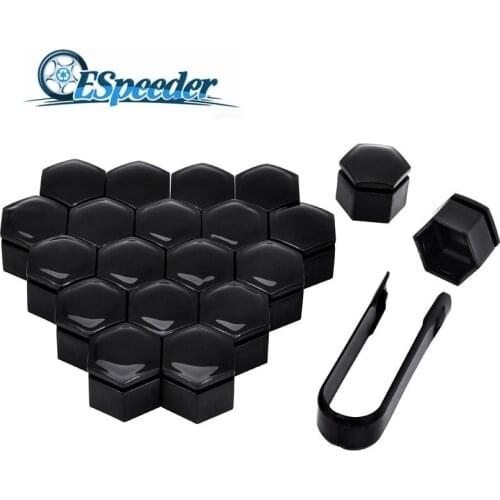 ESPEEDER 20pcs 22mm Car Styling Car Wheel Hub Screw Cover Wheel Nut Bolt Cover Cap Protective Bolt Caps Hub Screw Protector