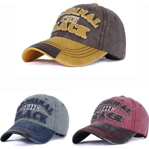 Spring Men Baseball Cap Adjustable Snapback Hat Retro Washed Summer Hip Hop Cap Outdoor Visor With Letter Breathable Hat 2020