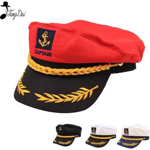 Party Costume Adult Captain Costume Boat Yacht Ship Sailor Navy Captain Hat Party Cap Sea Boating Nautical Hat