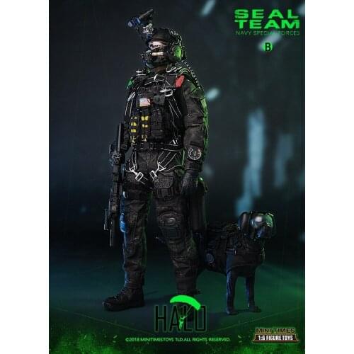 Mini Times toys MT-M013 US Navy Special Forces Seal Team HALO 1/6 Figure w/ Dog