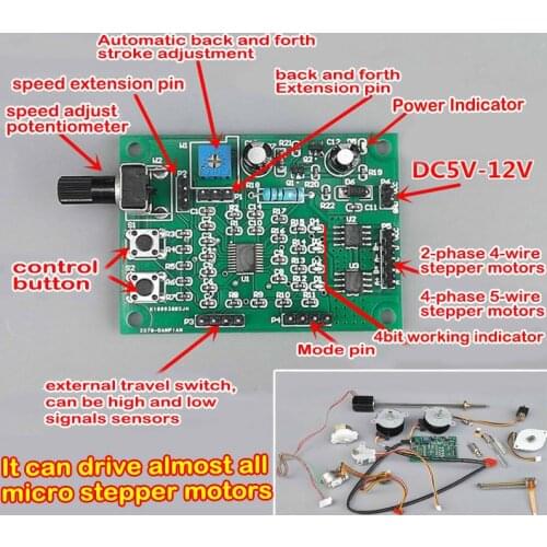 Multi-function Micro Stepper Motor Drive Board Speed Controller Board Module Switch 2-phase 4-wire 4-phase 5-wire Deceleration