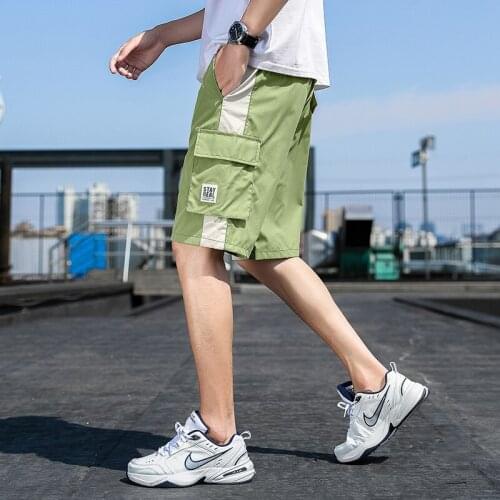2020 Summer Casual Shorts Mens Elastic Waist Cotton Beach Shorts Male Fashion Breathable Shorts homme
