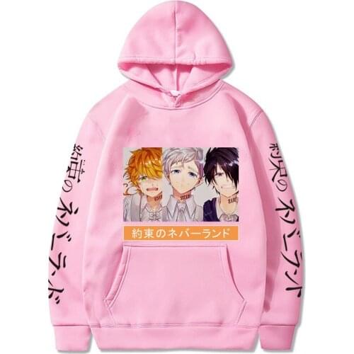 2021 Anime The Promised Neverland Cosplay Clothes Costumes Men Hoodies Print Sad Emma Sweatshirts Clothing Tops
