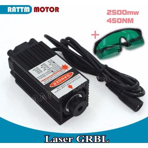 2500mw 450N.m focusing blue purple laser module engraving 2.5w laser tube diode hx2.54 2p port + safety goggles
