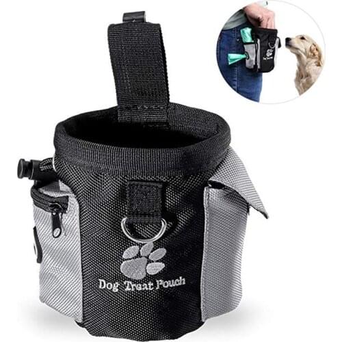 Portable Dog Walking Food Treat Snack Bag Pet Training Pouch Pet Toys Poop Bags Obedience Agility Bait Outdoor Supplies For Dogs