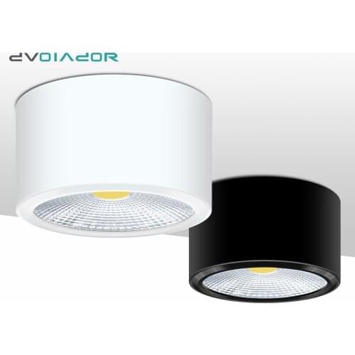 DVOLADOR Dimmable Surface Mounted LED COB Downlight No Cut LED Spot Light 10W/7W/5W/3W Surface Mounted Ceiling Lamp+LED Driver