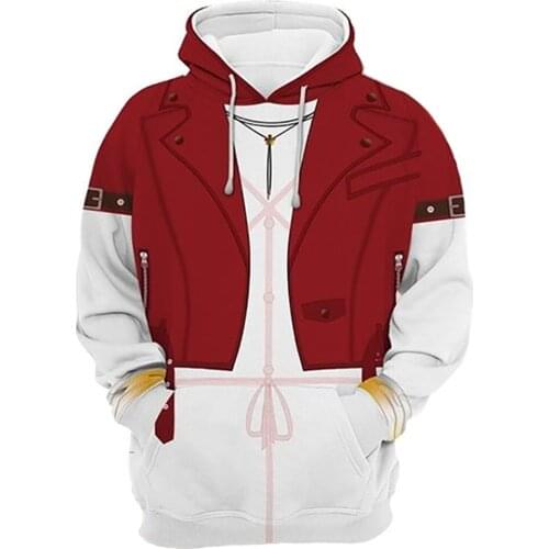 Final Fantasy VII Aerith Gainsborough Hoodies Pocket Hooded Sweatshirts Pullover