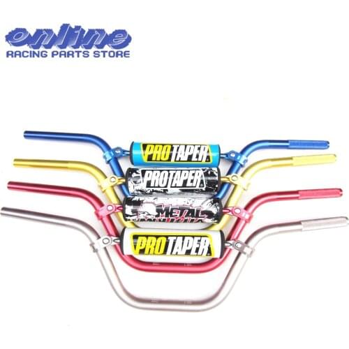 735mm 7/8 UNIVERSAL MOTORCYCLE HANDLE BAR 22MM High Rise HANDLEBAR TUBES With Handlebar Pad For Dirt Pit Bike MX