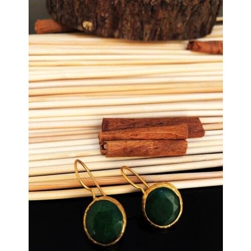 Dr Stone Natural Stone handmade ceyt Stone gold plated women Earrings K 439799446