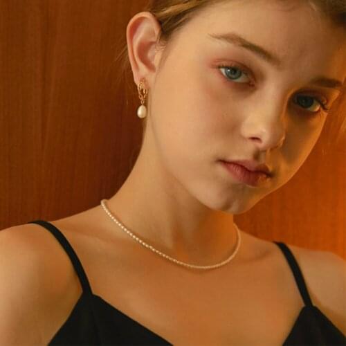 Elegant White Imitation Pearl Choker Necklace Big Round Pearl Wedding Necklace for Women Charm Fashion Jewelry