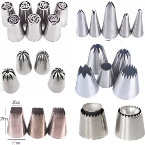 1 Set Russian Piping Tips Cream Nozzles Set For Cake Tool Piping Pastry Bag Pastry And Bakery Accessories Cake Decorating Tools