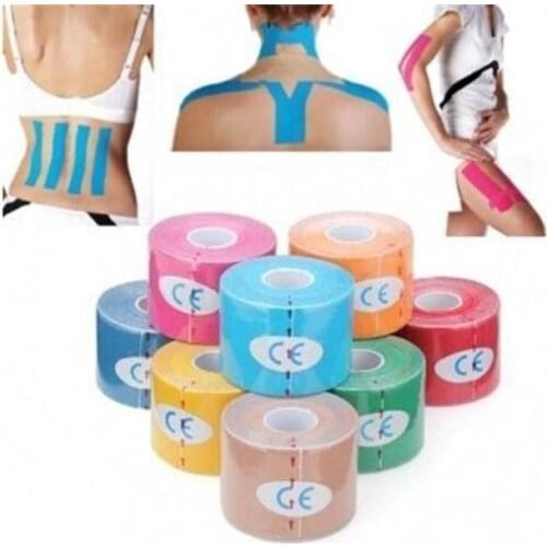 1 Roll Slimming Tape Cotton Elastic Adhesive Muscle Bandage Strain Injury Support Neuromuscular 5mx5cm