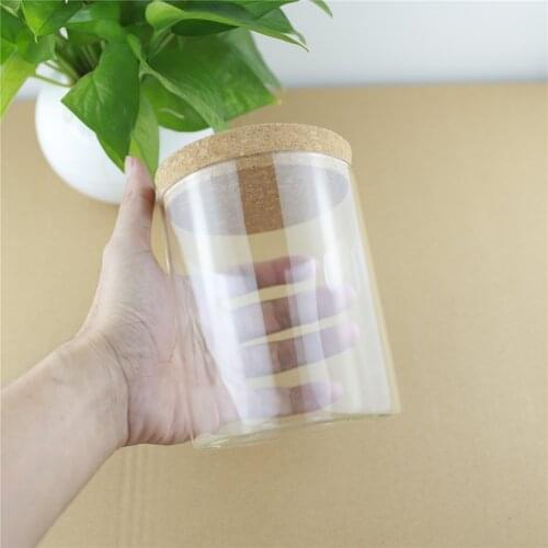 4pcs/lot 100*120mm 750ml Cork Kitchen Storage Large Glass Bottle Food Jar Container Transparent Empty Spice Nuts Storage Jars