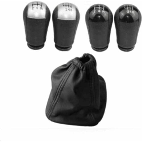 5/6 Speed Leather Car Shift Gear Knob Lever Gaitor shifter Boot Cover For Ford Transit Van MK7 2006-2013 Car Gear Shift Collars