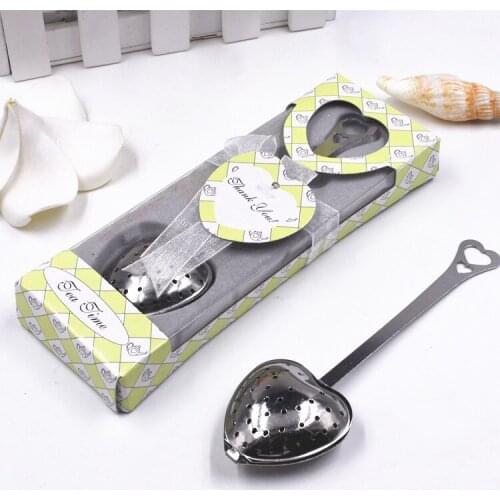 50pcs lot Metal Sliver Tea infuser Wedding return gifts Event Party favour Bridal shower Bridesmaid gift wholesale