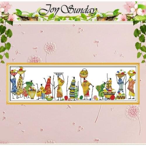 African Life Counted Cross Stitch 11CT Printed 14CT Handmade Cross Stitch Set cartoon Cross-stitch Kits Embroidery Needlework