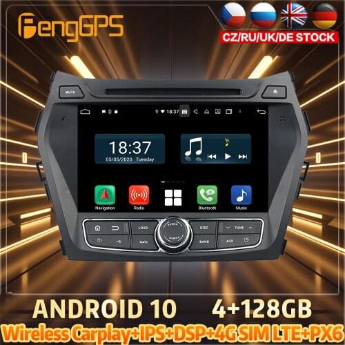 128G Android10 PX6 DSP For HYUNDAI IX45 Santa Fe Car DVD GPS Navigation Auto Radio Stereo Video Multifunction CarPlay HeadUnit
