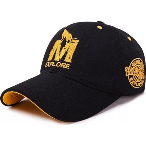 Korean spring and autumn fashion embroidered wolf baseball cap men outdoor breathable sport hat ladies casual shade snapback hat