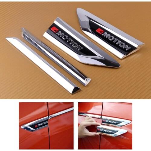 CITALL 4pcs ABS Car Exterior Outside ABS Intake Air Vent Hood Fender Cover Trim Fit for VW Tiguan 2017 2018