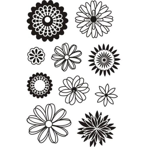 Diy crafting stamps flower chrysanthemum stamps cardmaking post card scrapbooking supplies